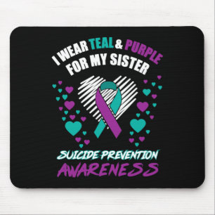 Tapis De Souris Je Porte Du Tealand Purple Pour Ma Soeur Suicide P