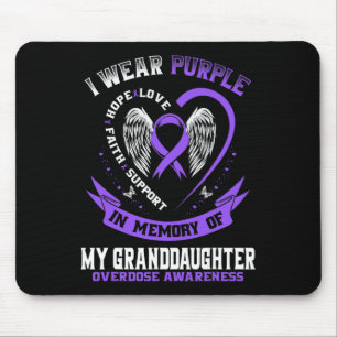 Tapis De Souris Je Porte Du Violet En Mémoire De L'Overdose De Gra