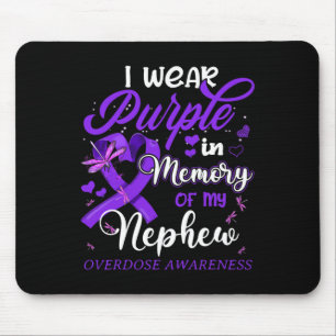 Tapis De Souris Je Porte Du Violet En Mémoire De Mon Surdose Nephe