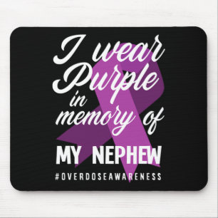 Tapis De Souris Je Porte Du Violet En Mémoire De Mon Surdose Nephe