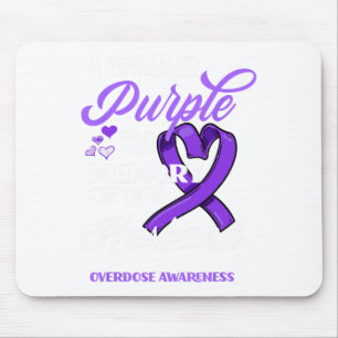 Tapis De Souris Je porte du violet en mémoire du décès de mon mari