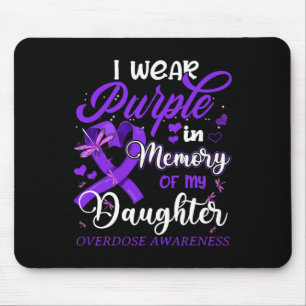 Tapis De Souris Je Porte Du Violet En Mémoire Pour Ma Fille Surdos
