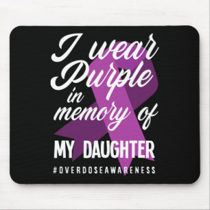 Tapis De Souris Je Porte Du Violet En Mémoire Pour Ma Fille Surdos