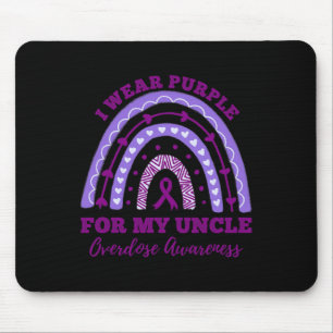Tapis De Souris Je porte du violet pour la journée de sensibilisat