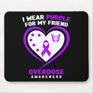 Tapis De Souris Je porte du violet pour la sensibilisation à l'ove