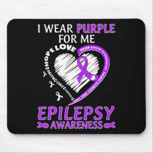 Tapis De Souris Je Porte Du Violet Pour Moi Conscience De L'Épilep