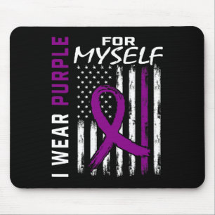 Tapis De Souris Je Porte Du Violet Pour Moi-Même Sensibilisation À