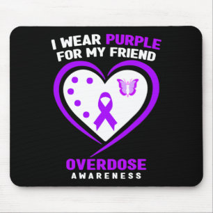 Tapis De Souris Je Porte Du Violet Pour Mon Ami Sensibilisation À