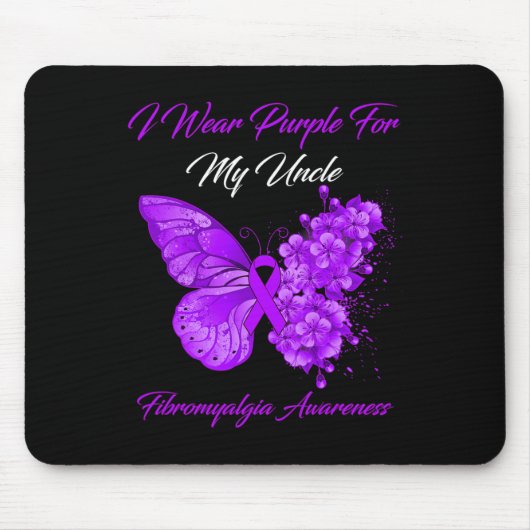 Tapis De Souris Je Porte Du Violet Pour Mon Oncle Fibromyalgie Gue (Devant)