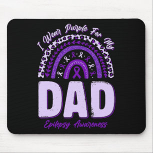 Tapis De Souris Je Porte Du Violet Pour Mon Père Epilepsie Sensibi