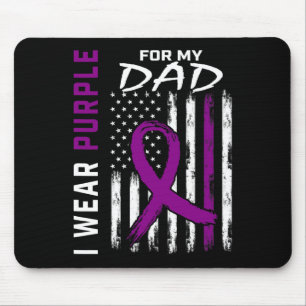 Tapis De Souris Je Porte Du Violet Pour Mon Père Pancréatique Canc