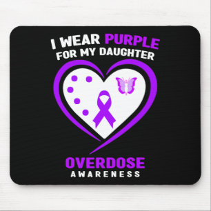 Tapis De Souris Je Porte Du Violet Pour Sensibiliser Ma Fille À La