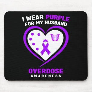 Tapis De Souris Je Porte Du Violet Pour Sensibiliser Mon Mari À L'