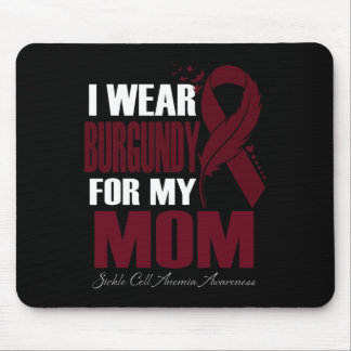Tapis De Souris Je Porte La Bourgogne Pour Ma Mère L'Anémie De La 