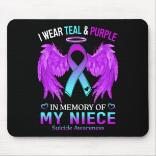 Tapis De Souris Je Porte Le Purple Turquoise En Mémoire Du Suicide