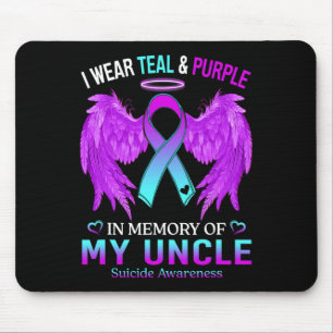 Tapis De Souris Je Porte Le Purple Turquoise En Mémoire Du Suicide