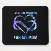Tapis De Souris Je Porte Le Purple Turquoise Pour Maman Prévention (Devant)