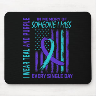 Tapis De Souris Je Porte Le Purple Turquoise Pour Quelqu'Un Qui Me