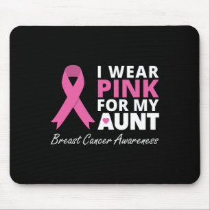 Tapis De Souris Je Porte Le Rose Pour Ma Tante Ribbon Famille Amou