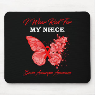 Tapis De Souris Je Porte Le Rouge Pour Ma Nèce Cerveau Aneurysme S