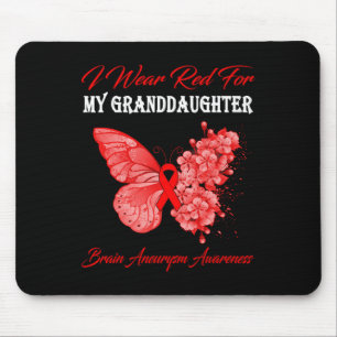 Tapis De Souris Je Porte Le Rouge Pour Mon Enfant Aneurysme Cervea