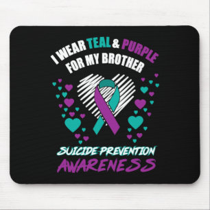 Tapis De Souris Je Porte Le Tealand Purple Pour Mon Frère Suicide 