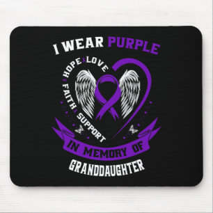 Tapis De Souris Je Porte Le Violet En Mémoire De La Petite-Fille P