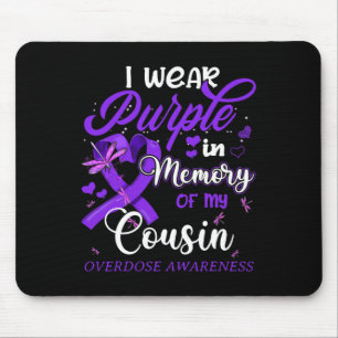 Tapis De Souris Je Porte Le Violet En Mémoire De Mon Cousin Overdo
