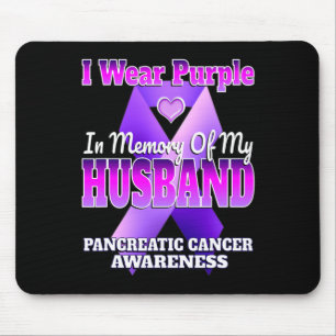 Tapis De Souris Je Porte Le Violet En Mémoire De Mon Mari Pancréat