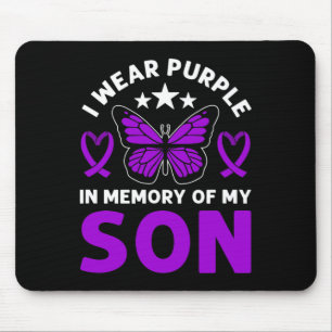 Tapis De Souris Je Porte Le Violet En Mémoire De Mon Oncle Surdose