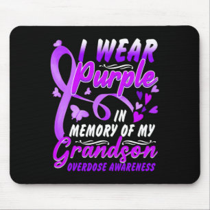 Tapis De Souris Je Porte Le Violet En Mémoire De Mon Petit-Fils Su