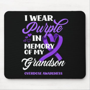 Tapis De Souris Je Porte Le Violet En Mémoire De Mon Petit-Fils Su