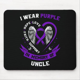 Tapis De Souris Je Porte Le Violet En Mémoire Du Cancer Pancréatiq