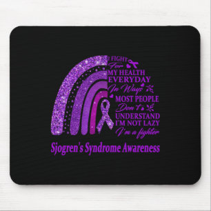 Tapis De Souris Je porte le violet pour la guerre de sensibilisati
