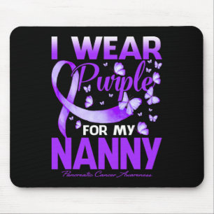 Tapis De Souris Je Porte Le Violet Pour Ma Nanny Pancréatique Canc