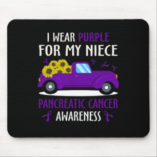 Tapis De Souris Je Porte Le Violet Pour Ma Nièce Cancer Pancréatiq