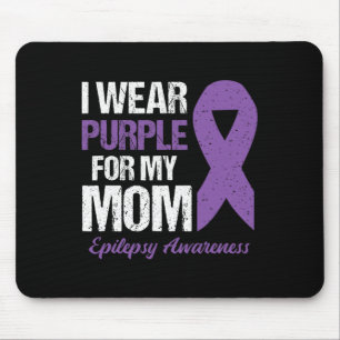 Tapis De Souris Je Porte Le Violet Pour Maman Epilepsie Sensibilis