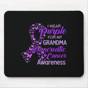 Tapis De Souris Je porte le violet pour mon cancer de la mère