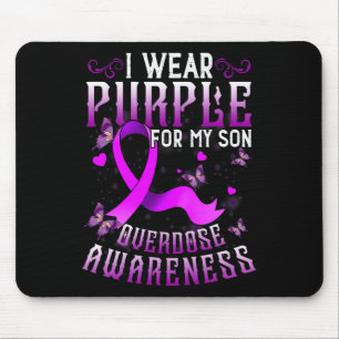 Tapis De Souris Je porte le violet pour mon fils pour la sensibili