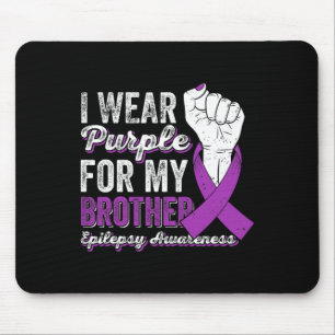 Tapis De Souris Je Porte Le Violet Pour Mon Frère Épilepsie Du Rub