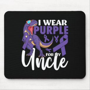 Tapis De Souris Je Porte Le Violet Pour Mon Oncle Cancer Pancréati