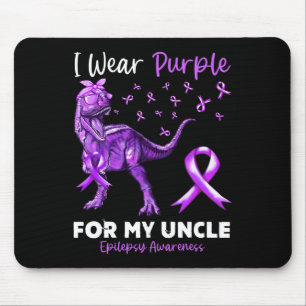 Tapis De Souris Je Porte Le Violet Pour Mon Oncle Epilepsy Awarene