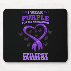 Tapis De Souris Je Porte Le Violet Pour Mon Petit-Fils Sensibilisa