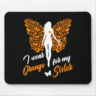 Tapis De Souris Je Porte Orange Pour Ma Soeur MS Leukemia Sensibil