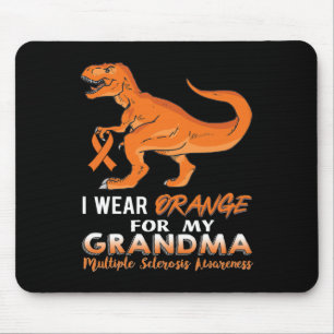 Tapis De Souris Je Porte Orange Pour Mon Grand-Mère Dinosaure Mult