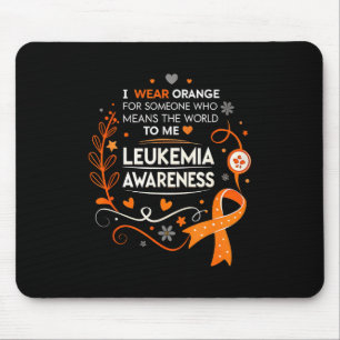 Tapis De Souris Je porte orange pour quelqu'un qui compte énorméme