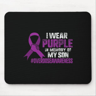 Tapis De Souris Je Porte Purpleen En Mémoire De Mon Fils Surdose A