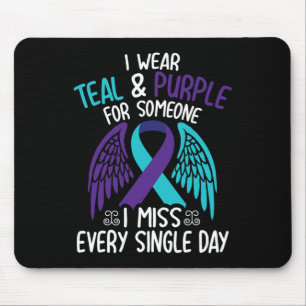 Tapis De Souris Je Porte Turquoise & ; Violet Pour Quelqu'Un Qu
