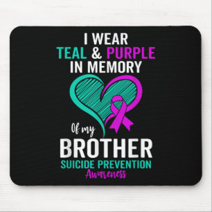Tapis De Souris Je Porte Turquoise Et Violet En Mémoire De Mes Frè