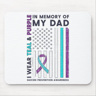 Tapis De Souris Je Porte Turquoise Et Violet En Mémoire Du Suicide